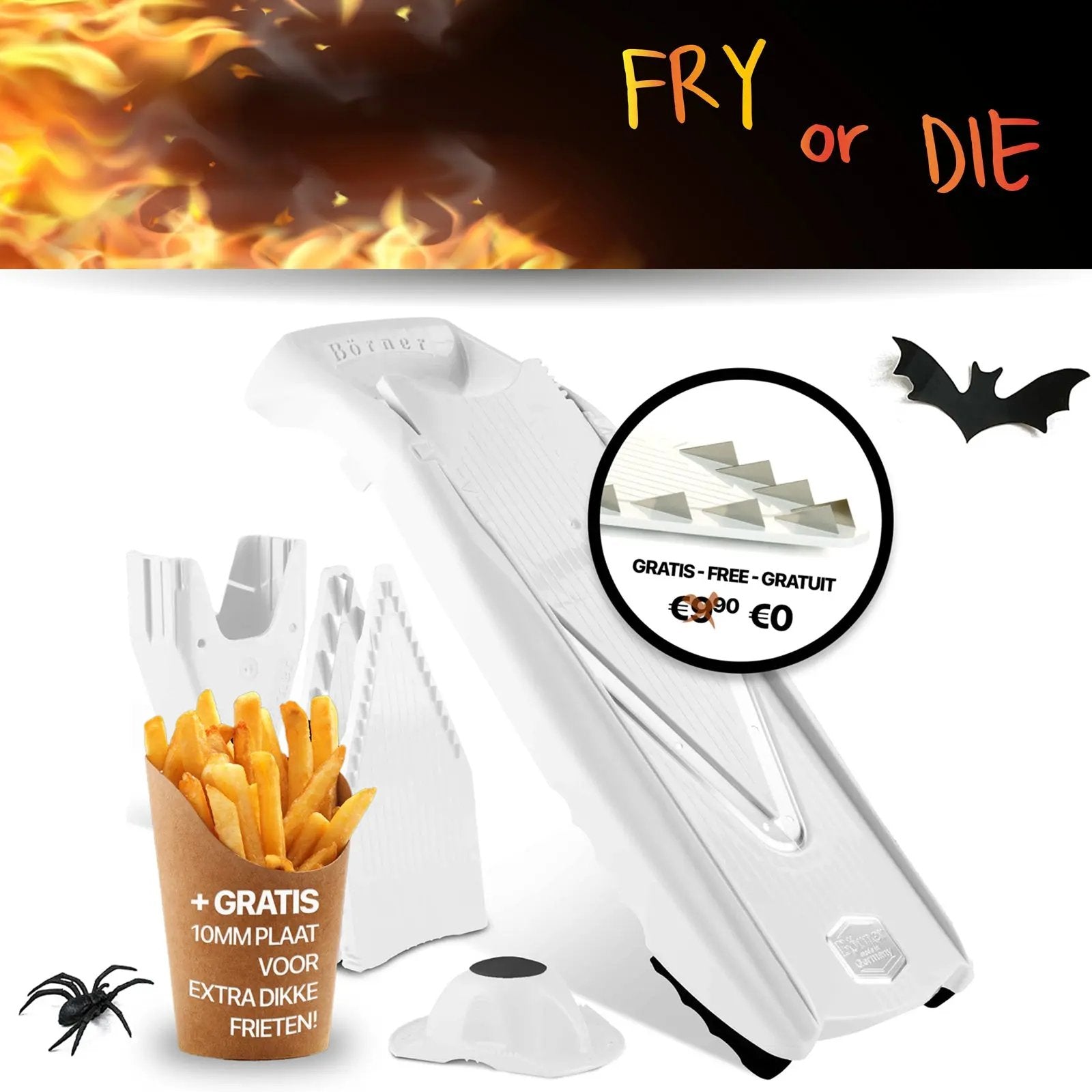 Halloween  - Fry or Die - Belgian Fries Promo Börner Kitchentools