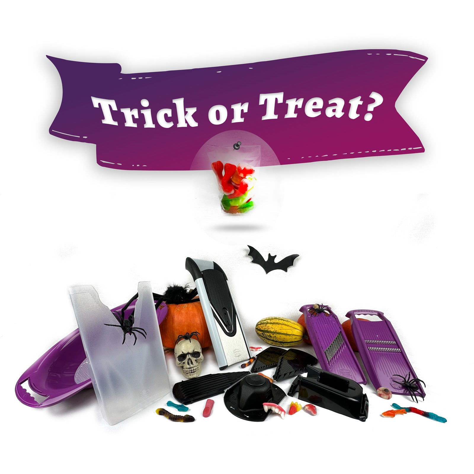 Halloween - Trick or Treat - Paars / Inox